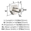 Caliber 1-1/4 Inch Geometric Cabinet Knob - image 3