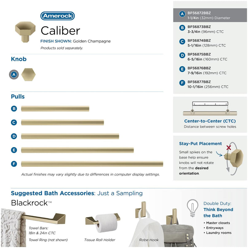 Caliber 1-1/4 Inch Geometric Cabinet Knob - image 5