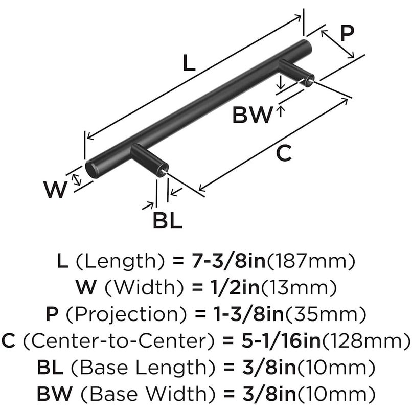 Bar Pulls 5-1/16 Inch Center to Center Bar Cabinet Pull - image 5