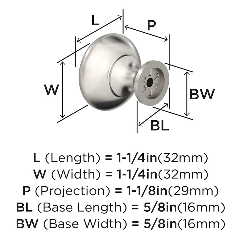 Edona 1-1/4 Inch Mushroom Cabinet Knob - image 4