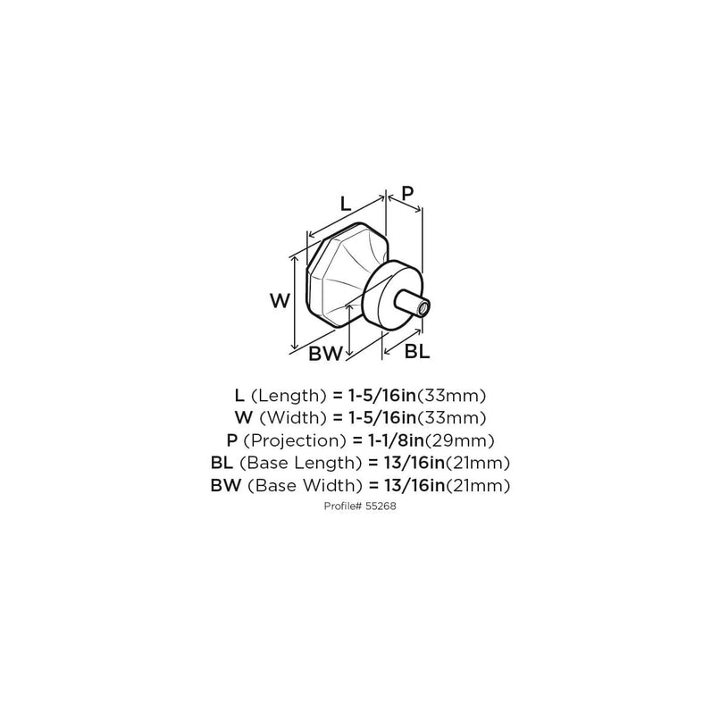 Traditional Classics 1-5/16 Inch Geometric Cabinet Knob - image 10