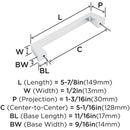 Blackrock 5-1/16 Inch Center to Center Handle Cabinet Pull - image 16