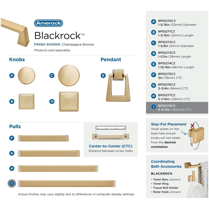 Blackrock 6-5/16 Inch Center to Center Handle Cabinet Pull - image 7