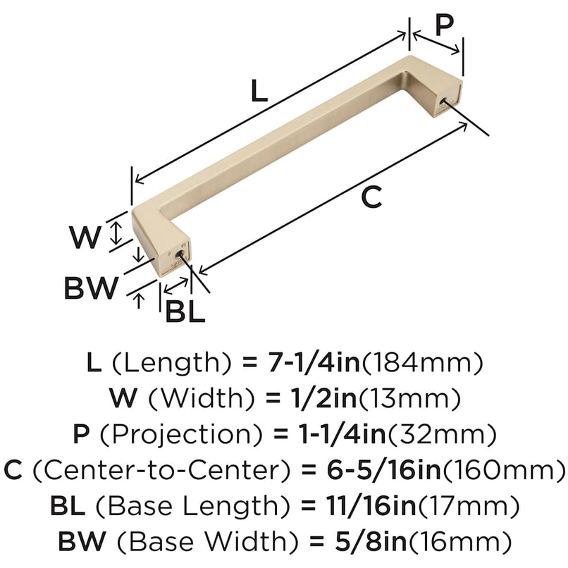 Blackrock 6-5/16 Inch Center to Center Handle Cabinet Pull - image 10