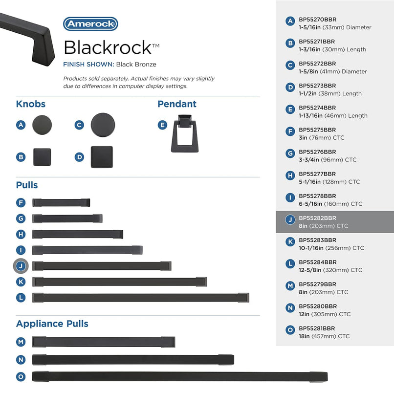 Blackrock 8 Inch Center to Center Handle Cabinet Pull - image 4