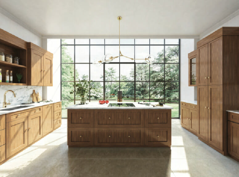 AR-W3018B Double Door 30 Inch Wall Cabinet | Woodland Brown Shaker - image 5