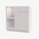 AW-BBLC39/42-36W Double Door 36 Inch Base Blind Corner Cabinets Cabinet | Ice White Shaker - image 1