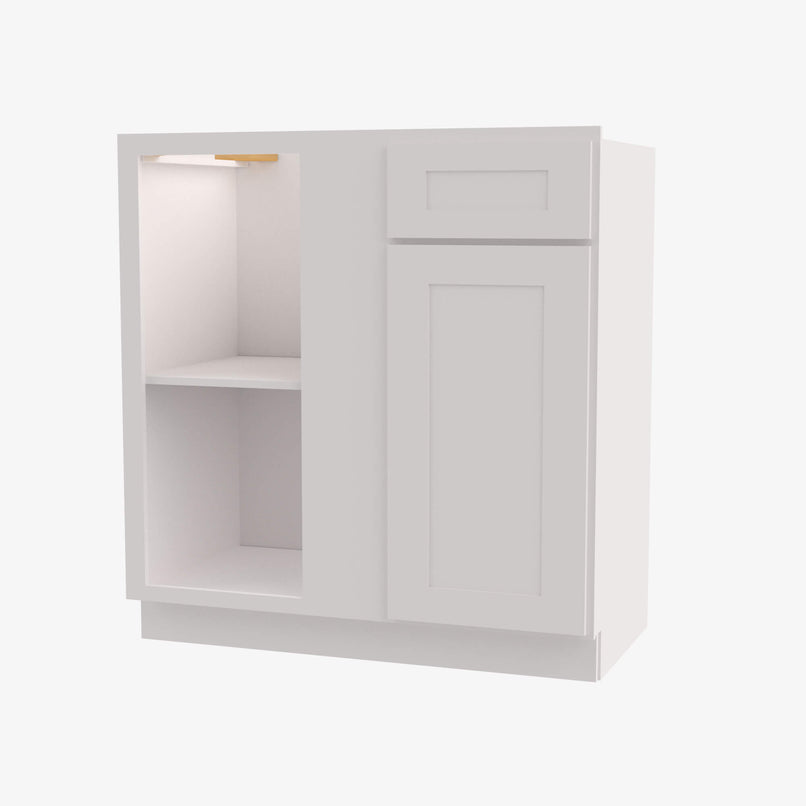 AW-BBLC42/45-39W Double Door 39 Inch Base Blind Corner Cabinets Cabinet | Ice White Shaker - image 1