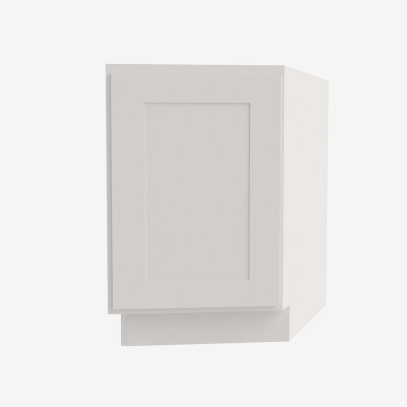 AW-BTC12R Single Door Cabinets 12 Inch Base Base Transitional Cabinet Right | Ice White Shaker - image 1