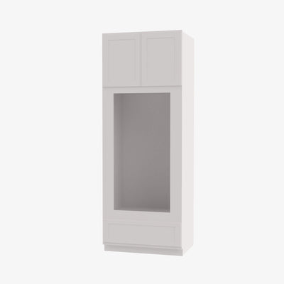 AW-OM3390B Double Door 33 Inch Tall Double Oven / Oven Microwave Cabinet | Ice White Shaker - image 1