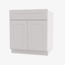 AW-S2421B-34-1/2 Double Door 24 Inch Sink Base Vanity with Drawers | Ice White Shaker - image 1