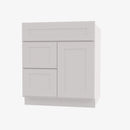 AW-S3621BDL-34-1/2 Double Door 36 Inch Sink Base Combo Vanity with Left Drawer | Ice White Shaker - image 1