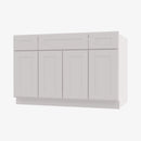 AW-S4821B12D-34-1/2 Double Door 48 Inch Sink Base Combo Vanity with Drawers | Ice White Shaker - image 1