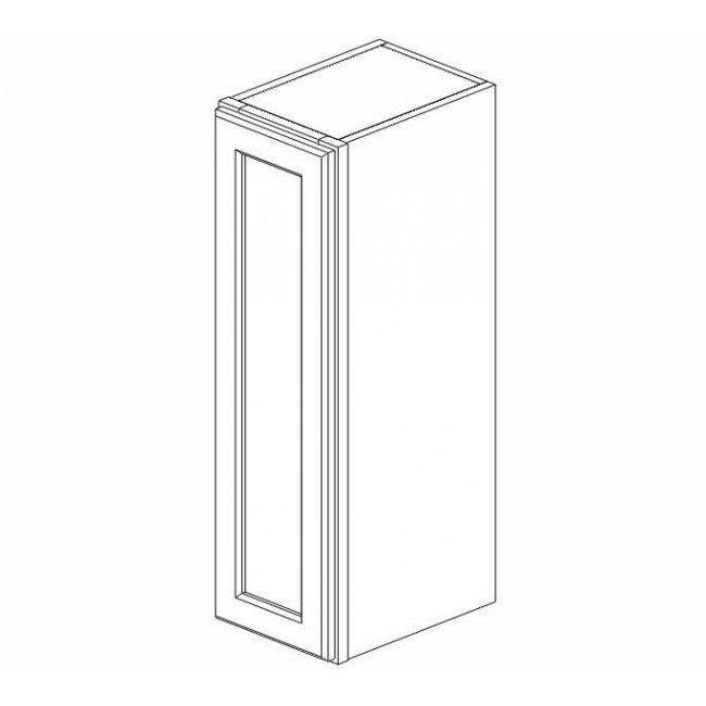 AW-W1242 Single Door Cabinets 12 Inch Wall Cabinet | Ice White Shaker - image 5