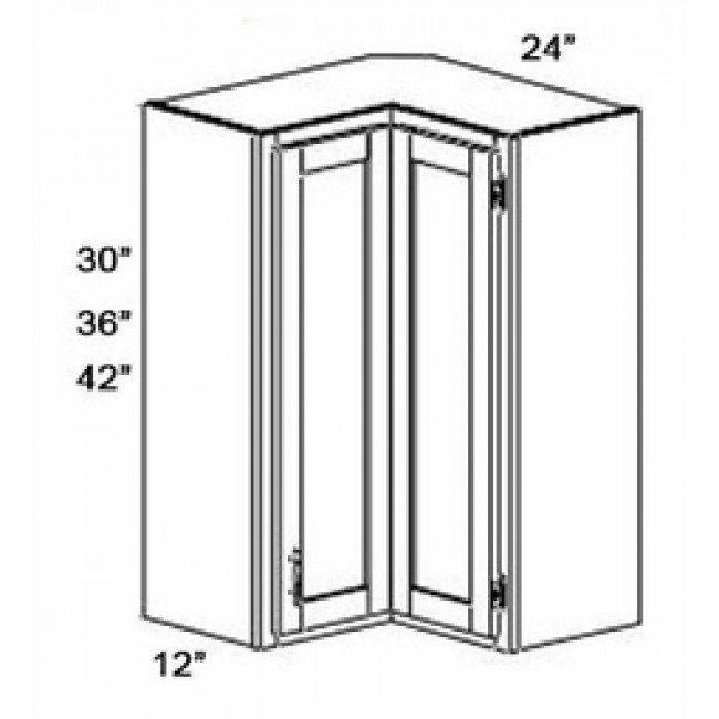 AX-WSQ2442 24 Inch Easy Reach Wall Corner Cabinet | XTerra Blue Shaker - image 5