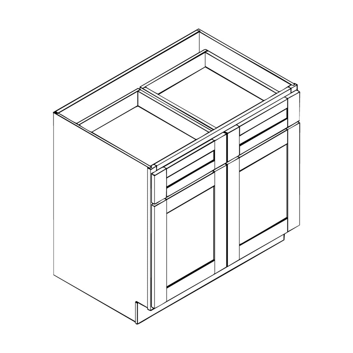 HAW-B36 36"W Double Door Base Cabinet