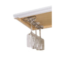 10 Inch Deep Under Cabinet Mount Wire Stemware Wine Glass Rack Holder - image 3