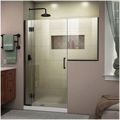 Unidoor-X 72" High x 68-1/2" Wide Hinged Frameless Shower Door with Clear Glass - image 1