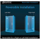 Unidoor-X 72" High x 32" Wide Hinged Frameless Shower Door with Clear Glass - image 3