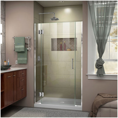 Unidoor-X 72" High x 40-1/2" Wide Hinged Frameless Shower Door with Clear Glass - image 1