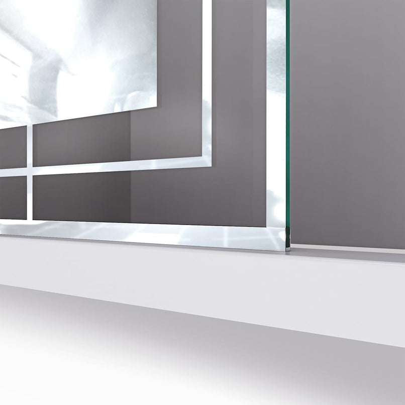 Unidoor Mira 72" High x 58-1/4" Wide Hinged Frameless Shower Door with Tempered Glass - image 4