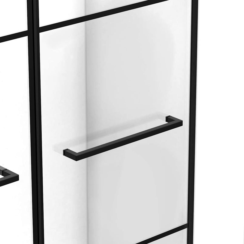 Unidoor Madrid 72" High x 58-1/2" Wide Hinged Frameless Shower Door with Clear Glass - image 5