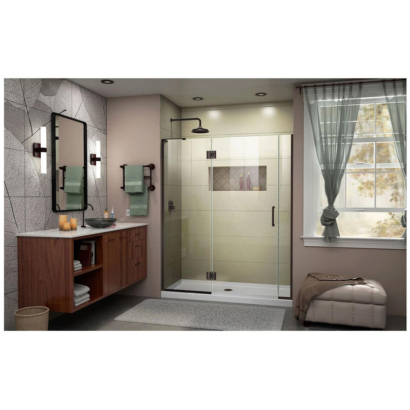 Unidoor-X 72" High x 53-1/2" Wide Hinged Frameless Shower Door with Clear Glass - image 10