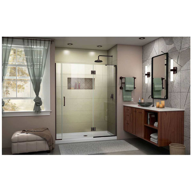Unidoor-X 72" High x 53-1/2" Wide Hinged Frameless Shower Door with Clear Glass - image 10