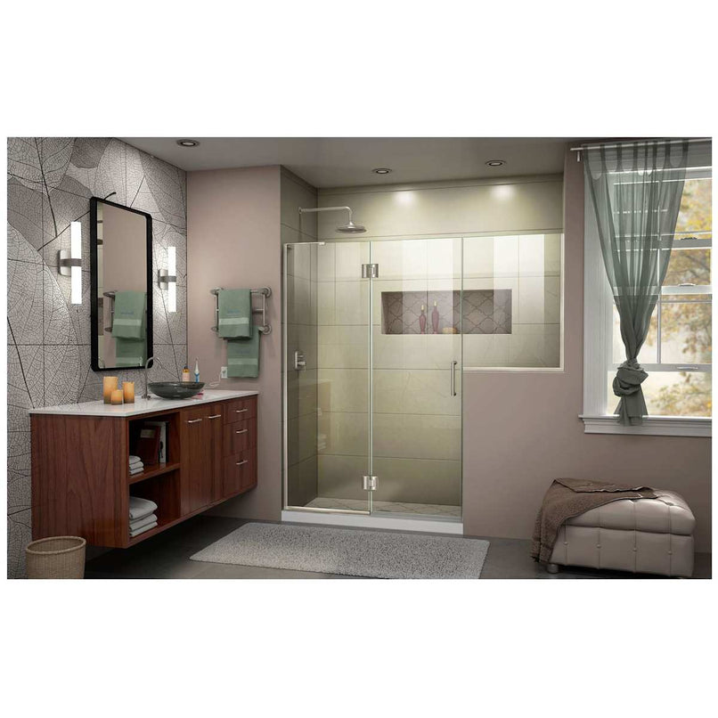 Unidoor-X 72" High x 71-1/2" Wide Hinged Frameless Shower Door with Clear Glass - image 5