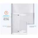 Unidoor-X 72" High x 71-1/2" Wide Hinged Frameless Shower Door with Clear Glass - image 6