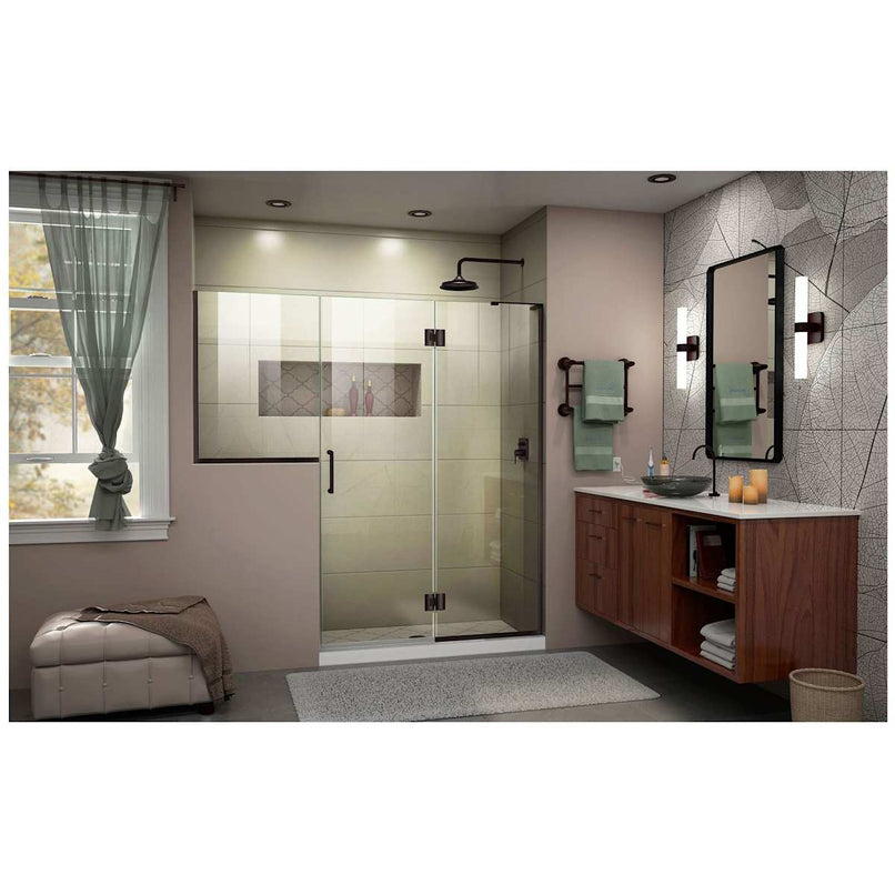 Unidoor-X 72" High x 71-1/2" Wide Hinged Frameless Shower Door with Clear Glass - image 12