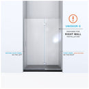 Unidoor-X 72" High x 47" Wide Hinged Frameless Shower Door with Clear Glass - image 4