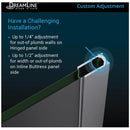 Unidoor-X 72" High x 72-1/2" Wide Hinged Frameless Shower Door with Clear Glass - image 3