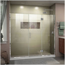 Unidoor-X 72" High x 72-1/2" Wide Hinged Frameless Shower Door with Clear Glass - image 1