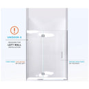 Unidoor-X 72" High x 60" Wide Hinged Frameless Shower Door with Clear Glass - image 4