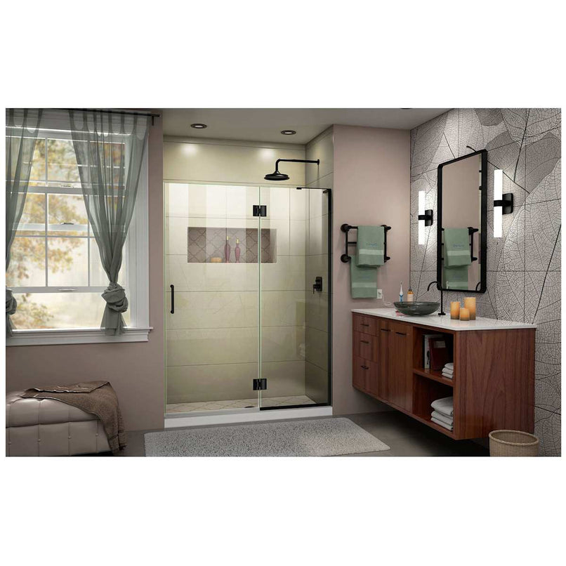Unidoor-X 72" High x 53" Wide Hinged Frameless Shower Door with Clear Glass - image 13