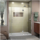 Unidoor-X 72" High x 61" Wide Hinged Frameless Shower Door with Clear Glass - image 1