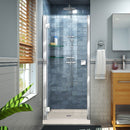Lumen 32" D x 42" W x 74 3/4" H Hinged Shower Door with Acrylic Base Kit - image 1