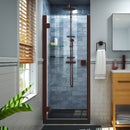 Lumen 32" D x 42" W x 74 3/4" H Hinged Shower Door with Acrylic Base Kit - image 1
