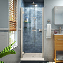 Lumen 36" D x 36" W x 74 3/4" H Hinged Shower Door with Acrylic Base Kit - image 1