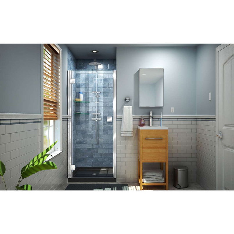 Lumen 36" D x 36" W x 74 3/4" H Hinged Shower Door with Acrylic Base Kit - image 18