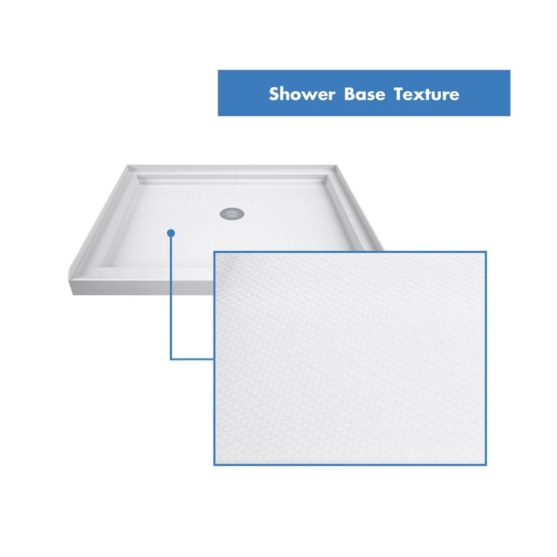 Lumen 36" D x 42" W x 74 3/4" H Hinged Shower Door with Acrylic Base Kit - image 13