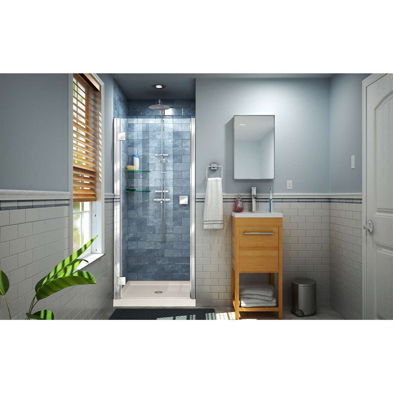 Lumen 42" D x 42" W x 74 3/4" H Hinged Shower Door with Acrylic Base Kit - image 18