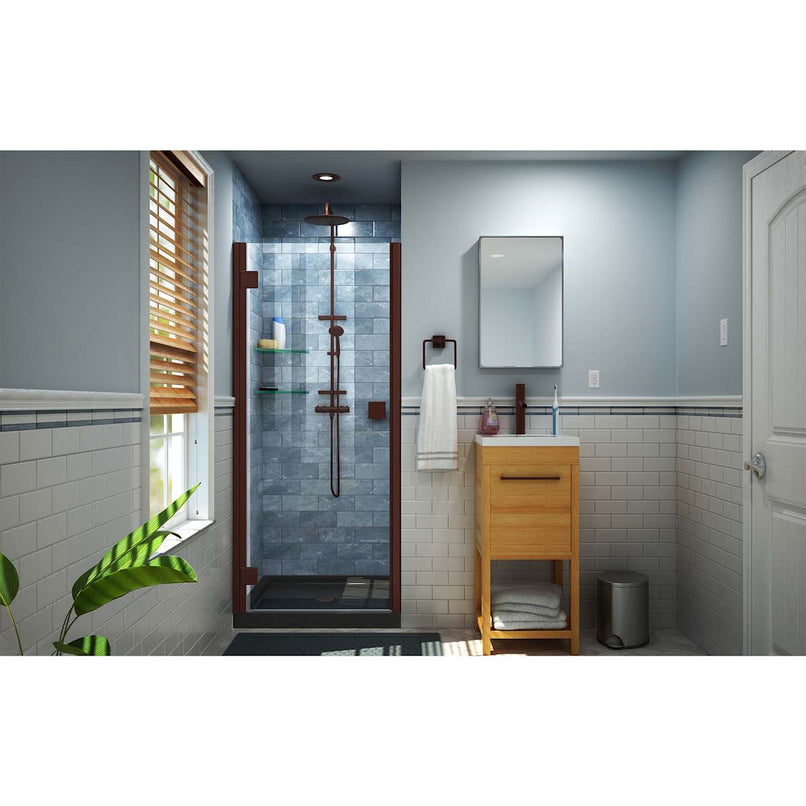 Lumen 42" D x 42" W x 74 3/4" H Hinged Shower Door with Acrylic Base Kit - image 7
