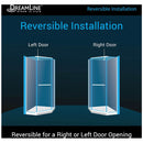 Prism 74-3/4" High x 36" Wide Frameless Neo-Angle Shower Module with Pivot Shower Door and Center Drain Base Kit - image 3