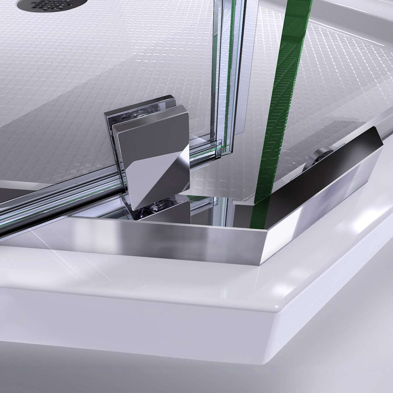 Prism 74-3/4" High x 38" Wide Frameless Neo-Angle Shower Module with Pivot Shower Door and Center Drain Base Kit - image 21