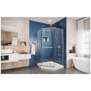 Prism 74-3/4" High x 38" Wide Frameless Neo-Angle Shower Module with Pivot Shower Door and Center Drain Base Kit - image 10