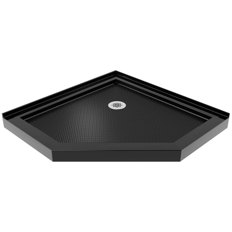 Prism 74-3/4" High x 40" Wide Frameless Neo-Angle Shower Module with Pivot Shower Door and Center Drain Base Kit - image 10