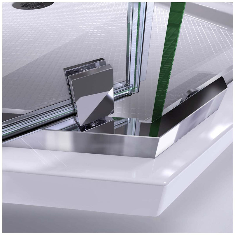 Prism 74-3/4" High x 42" Wide Frameless Neo-Angle Shower Module with Pivot Shower Door and Center Drain Base Kit - image 5