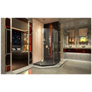Prism Lux 38" x 38" x 74 3/4" H Frameless Hinged Shower Enclosure with SlimLine Shower Base Kit - image 6